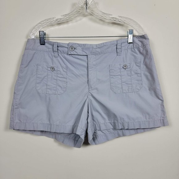 Loft Shorts Womans Size 12 Light Gray Cotton Pockets - Picture 1 of 7